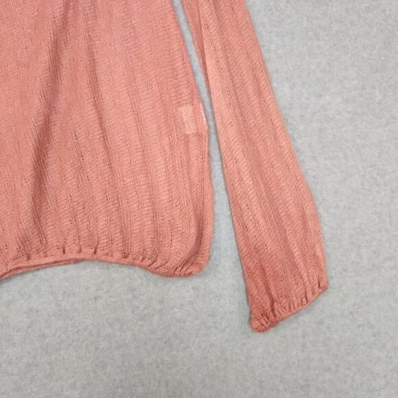 By Stella XL Loose Knit Off Shoulder 3D Floral Wool Blend Flawed Sweater Balloon - Picture 4 of 12